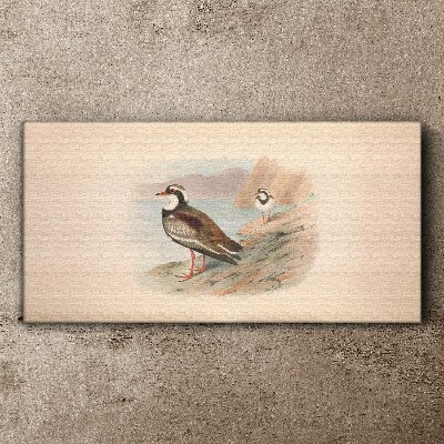 Birds over the water Canvas print