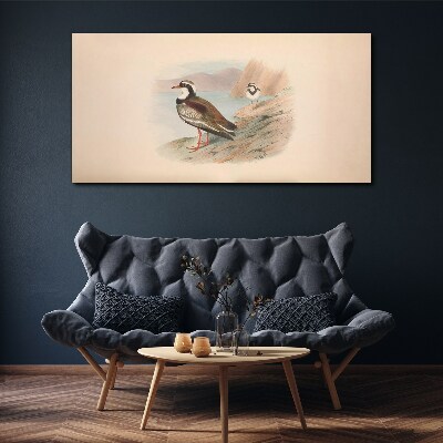 Birds over the water Canvas print