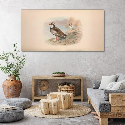 Birds over the water Canvas print