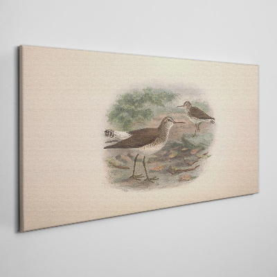 Birds over the water Canvas print