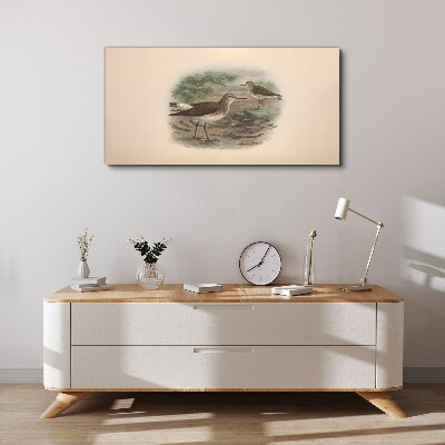 Birds over the water Canvas print