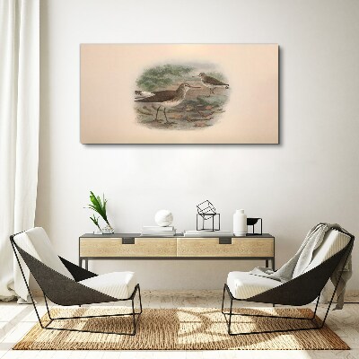 Birds over the water Canvas print