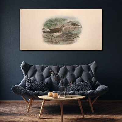 Birds over the water Canvas print