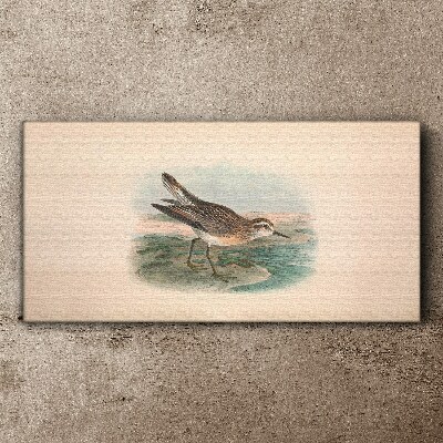 A migratory bird in the background of the landscape Canvas print