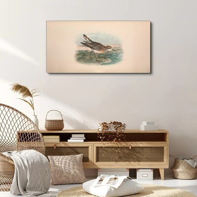A migratory bird in the background of the landscape Canvas print