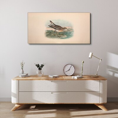 A migratory bird in the background of the landscape Canvas print
