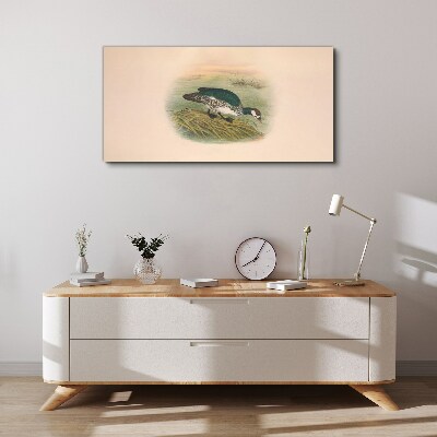 Bird on a water background Canvas print