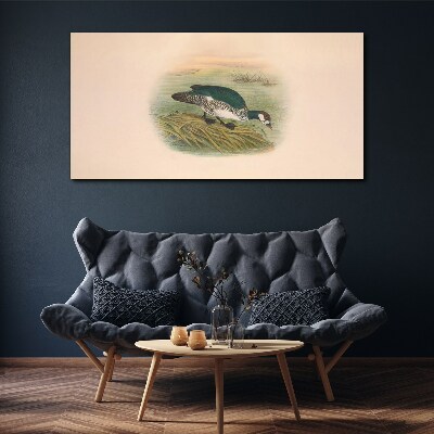 Bird on a water background Canvas print