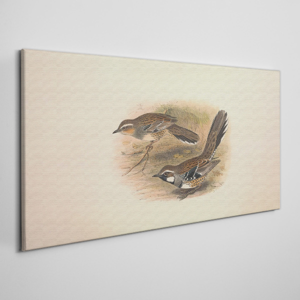 Birds in a delicate setting Canvas print