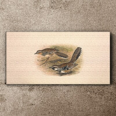 Birds in a delicate setting Canvas print