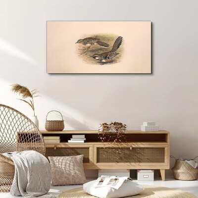 Birds in a delicate setting Canvas print