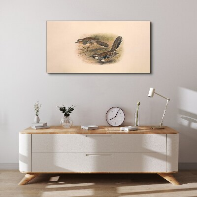 Birds in a delicate setting Canvas print