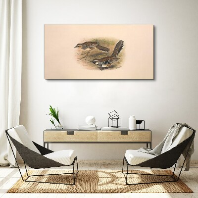 Birds in a delicate setting Canvas print