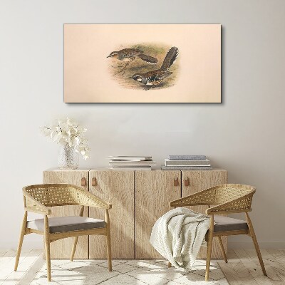 Birds in a delicate setting Canvas print