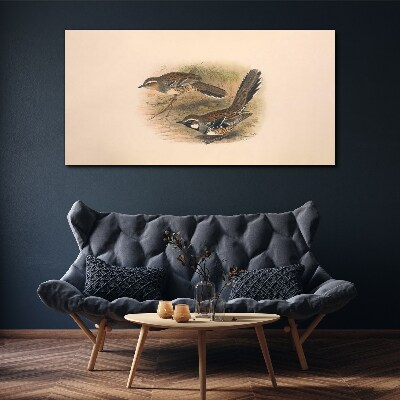 Birds in a delicate setting Canvas print