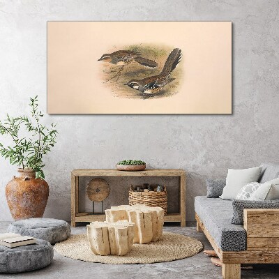 Birds in a delicate setting Canvas print