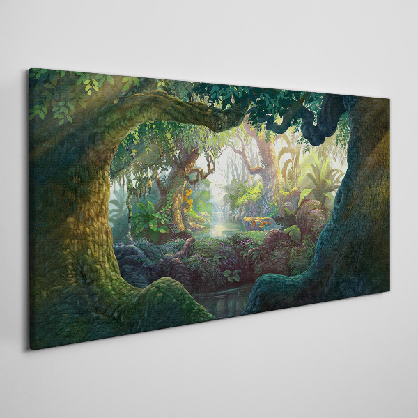 A mysterious forest full of life Canvas Wall art