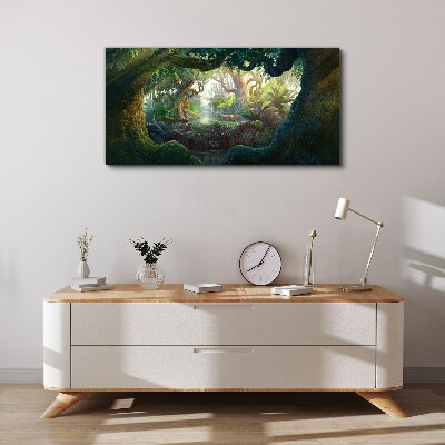 A mysterious forest full of life Canvas Wall art