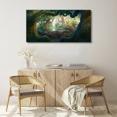 A mysterious forest full of life Canvas Wall art