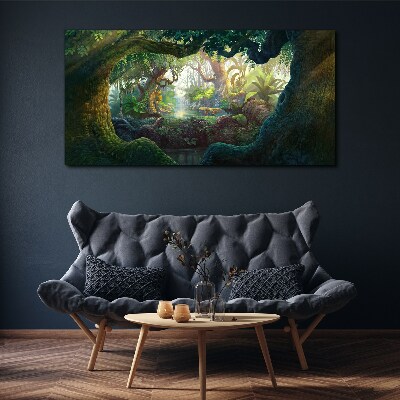 A mysterious forest full of life Canvas Wall art