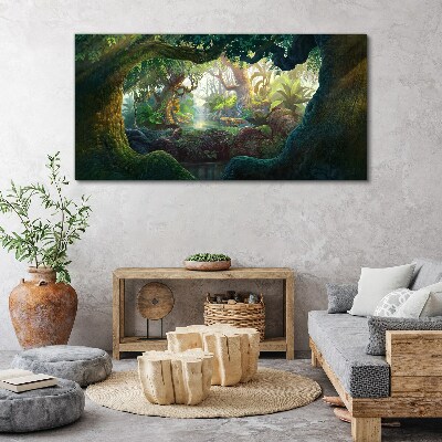 A mysterious forest full of life Canvas Wall art