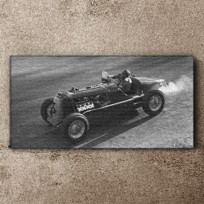 Racing classic in action Canvas print