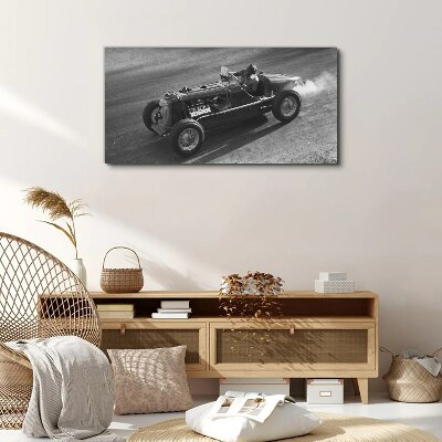 Racing classic in action Canvas print