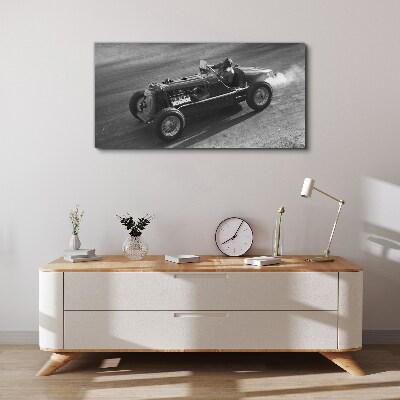 Racing classic in action Canvas print