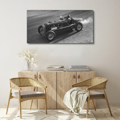Racing classic in action Canvas print