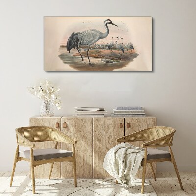 Bird drawing Canvas print