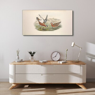 Birds over the water Canvas print