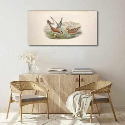 Birds over the water Canvas print