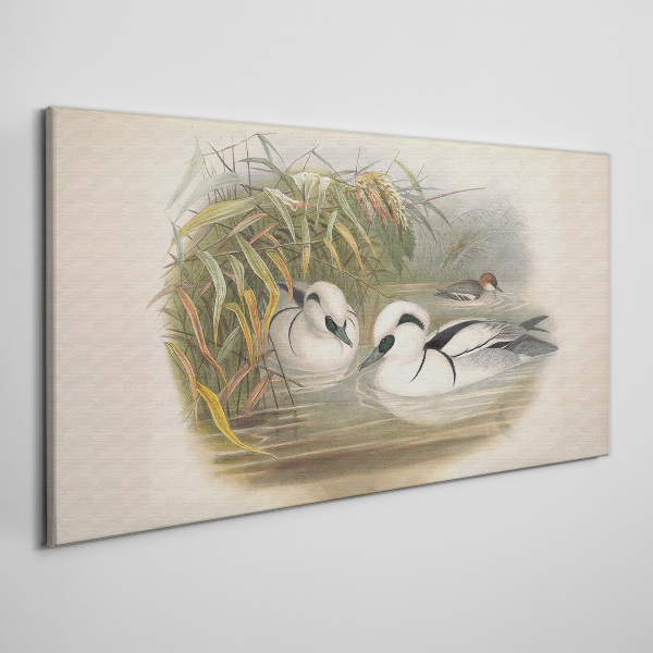 An idyllic duet among the grasses Canvas print