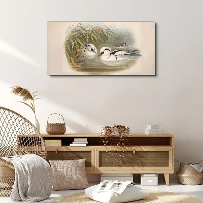 An idyllic duet among the grasses Canvas print