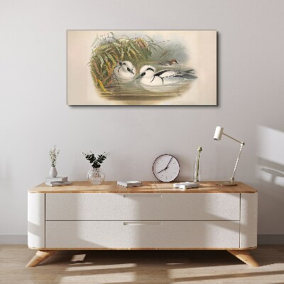 An idyllic duet among the grasses Canvas print