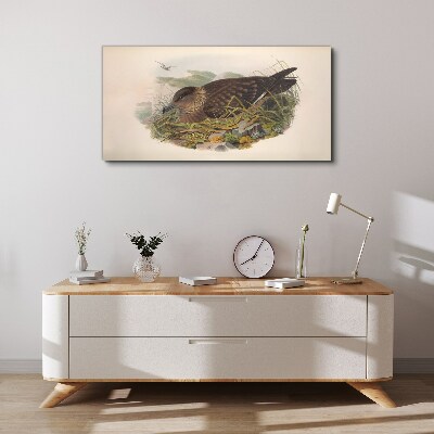 A bird's nest in its natural surroundings Canvas print