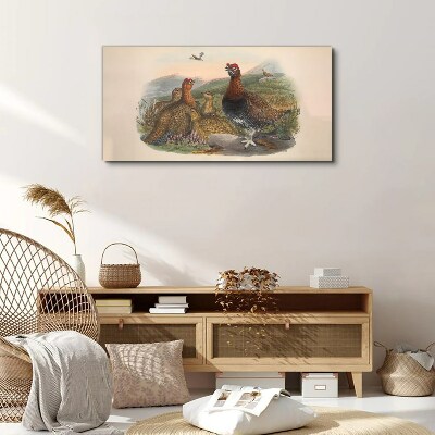 A family of birds in their natural habitat Canvas print