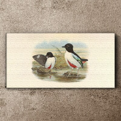 Birds over the water Canvas print