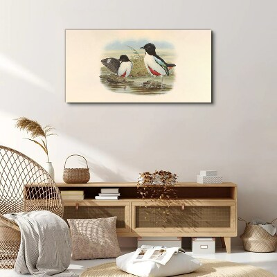 Birds over the water Canvas print