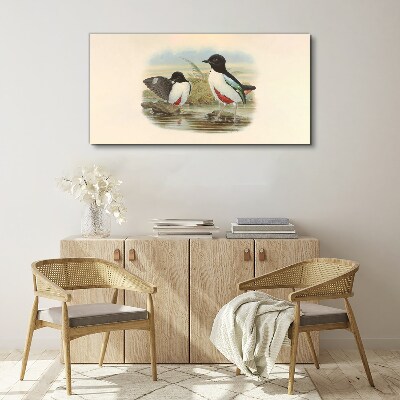 Birds over the water Canvas print