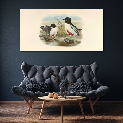 Birds over the water Canvas print