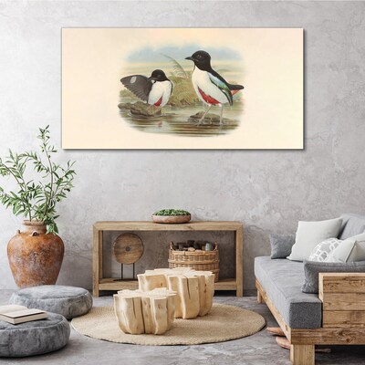 Birds over the water Canvas print