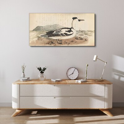 Bird drawing Canvas print