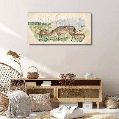 Deer animals figure Canvas print