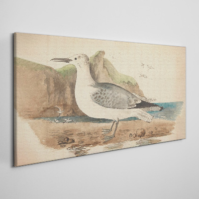 Seabird on the beach Canvas print