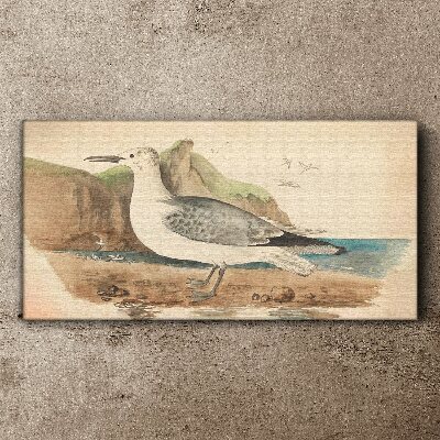 Seabird on the beach Canvas print