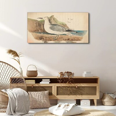 Seabird on the beach Canvas print