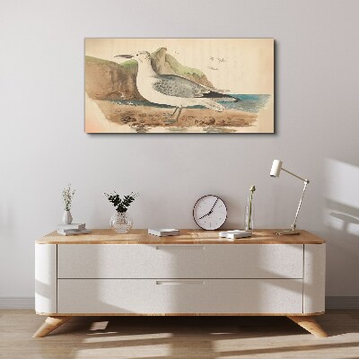 Seabird on the beach Canvas print