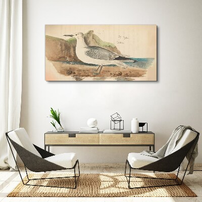 Seabird on the beach Canvas print