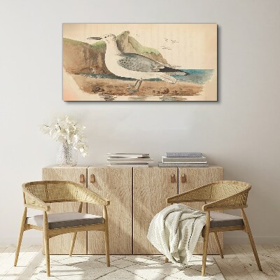 Seabird on the beach Canvas print
